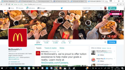 McDonald's US Twitter